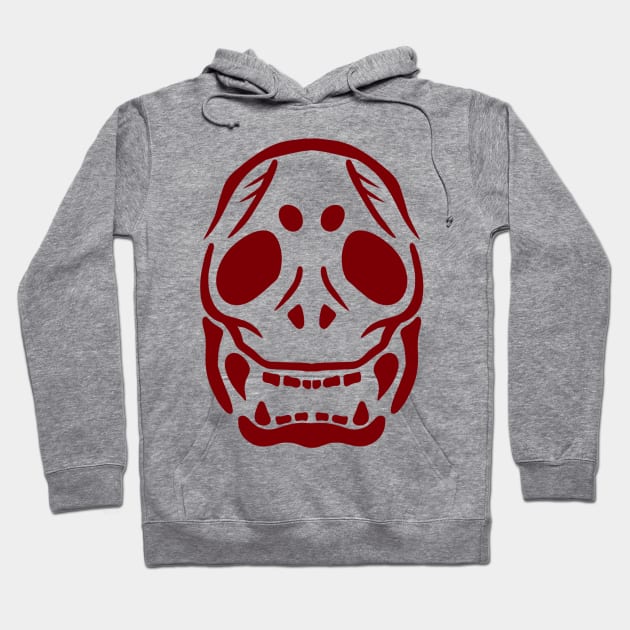 Skull Face Red Hoodie by SoraLorr